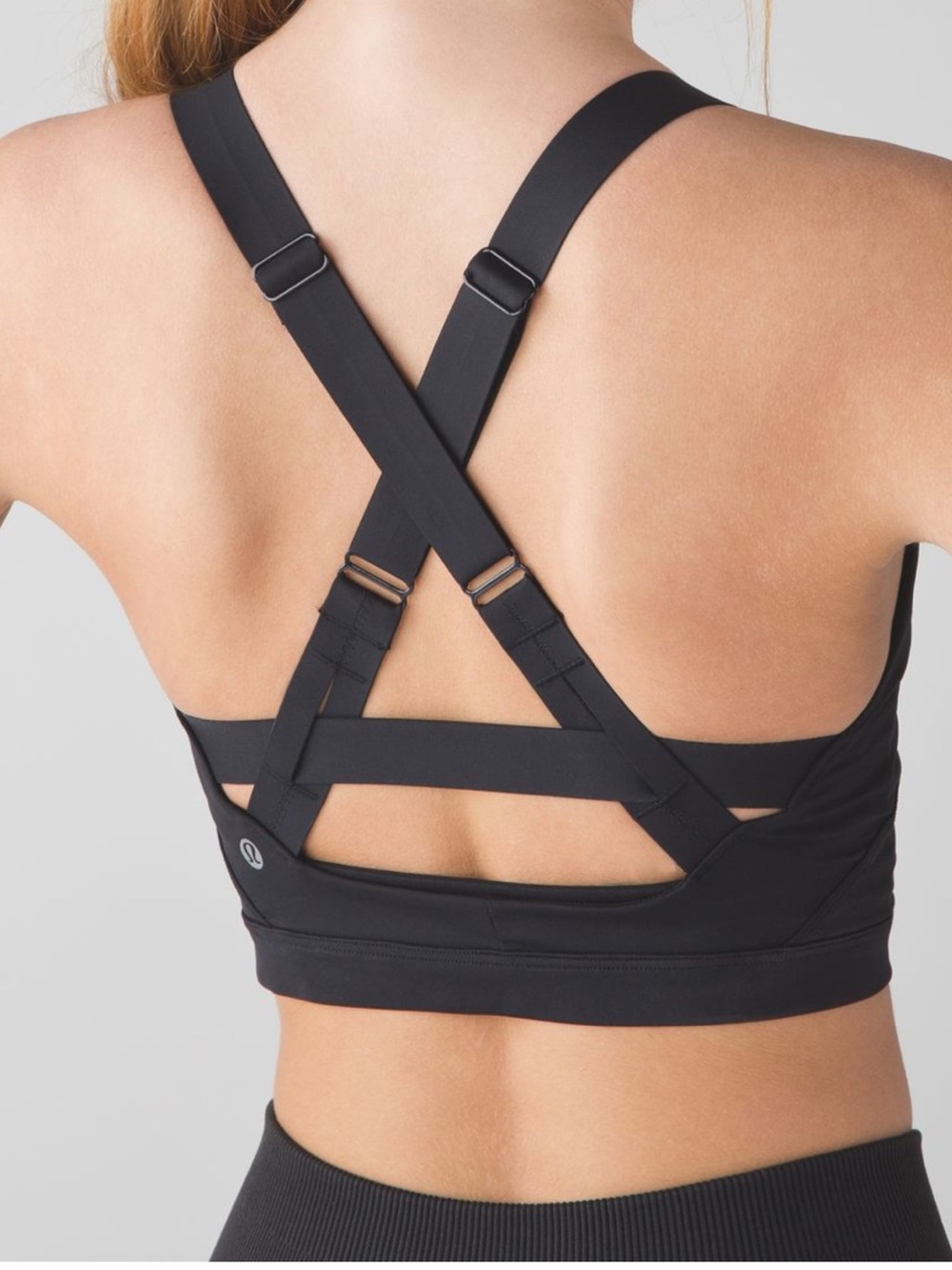 lululemon athletica Black Crossback Strappy Sports Bra